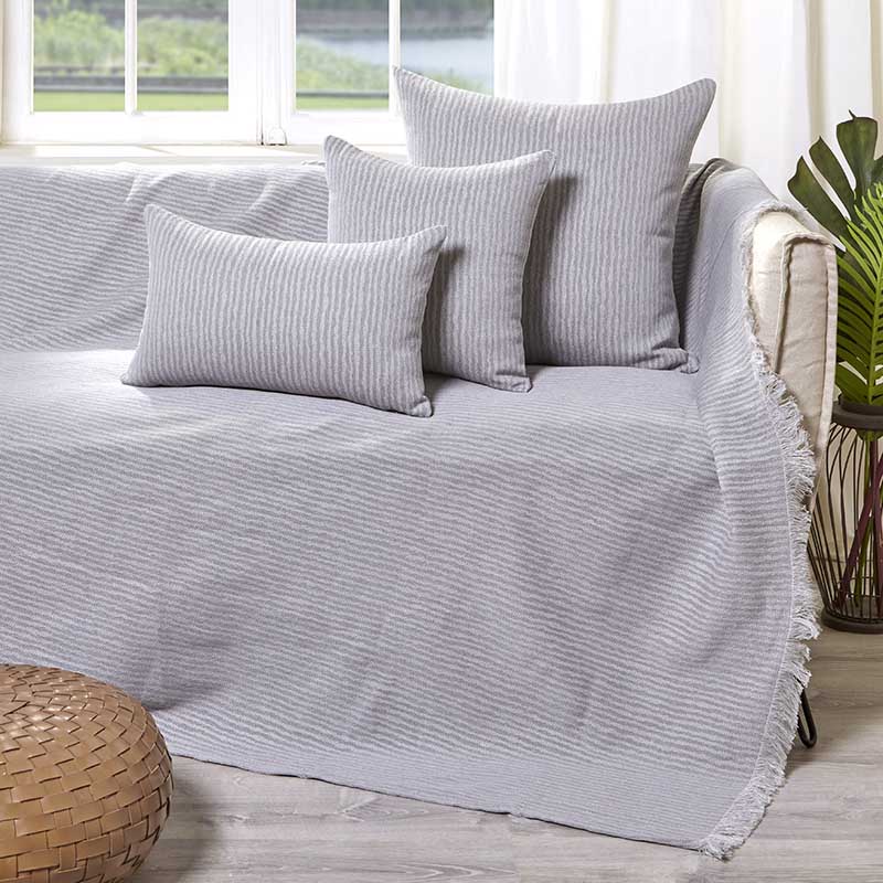 Ριχτάρι Charisma Cotton Stripe / 180X230 / Silver