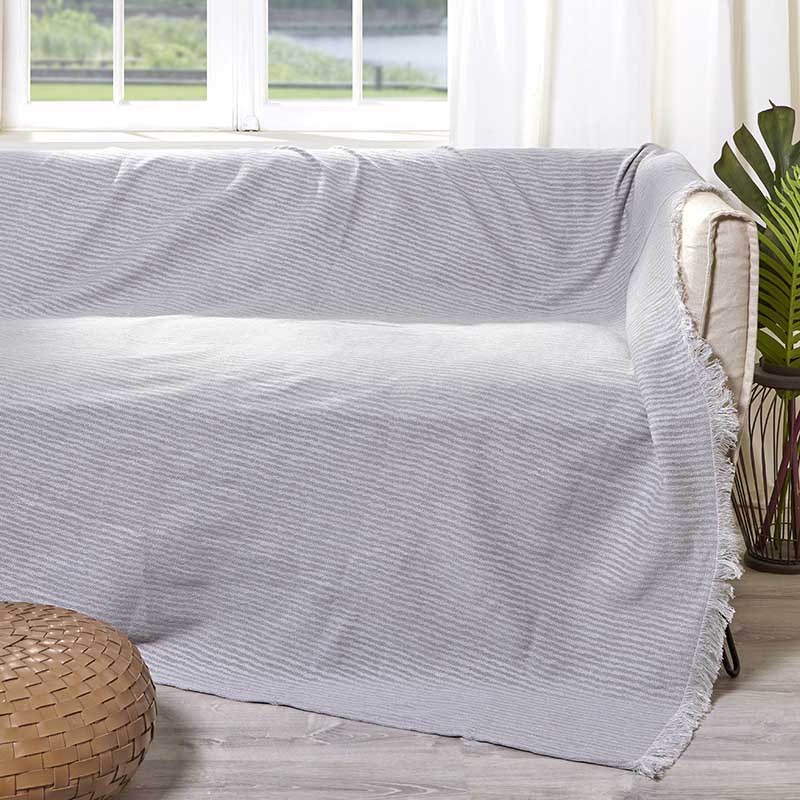 Ριχτάρι Charisma Cotton Stripe / 180X230 / Silver