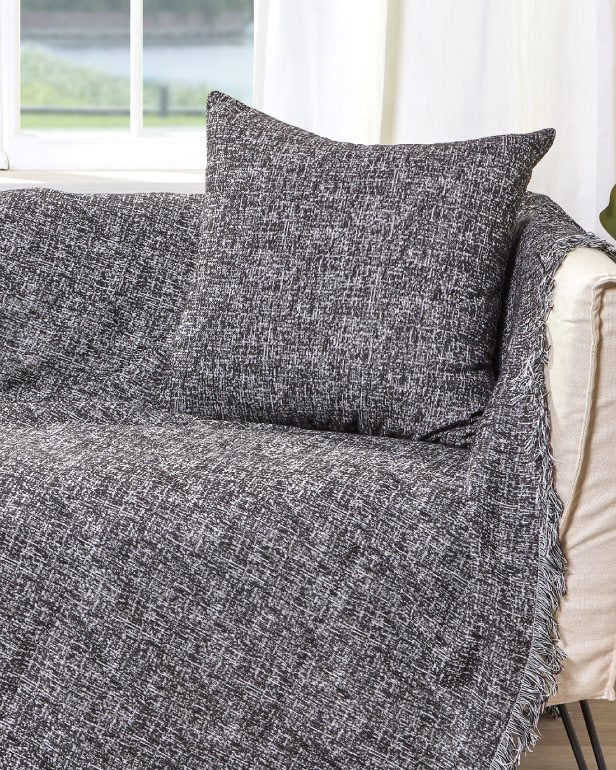 Διακοσμητική Μαξιλαροθήκη Charisma Cotton Solid Black 57X57