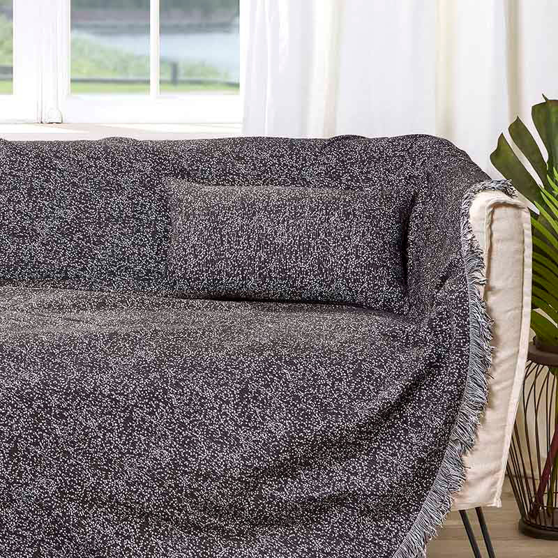 Διακοσμητική Μαξιλαροθήκη Charisma Cotton Dots / 30x50 / Anthracite