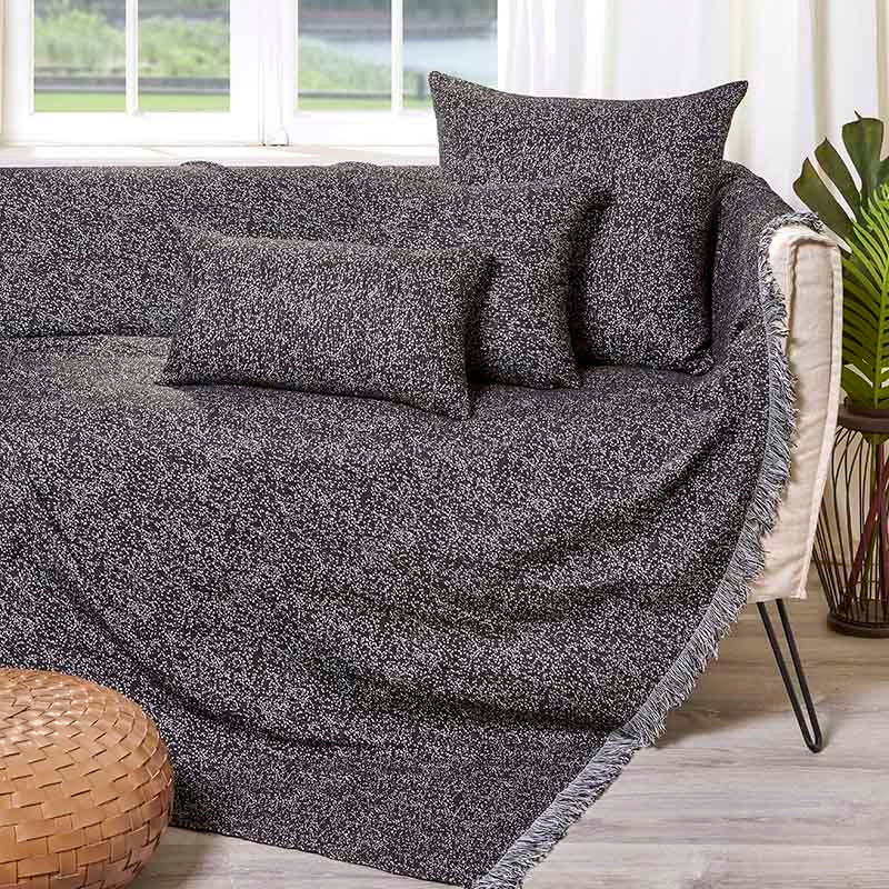 Διακοσμητική Μαξιλαροθήκη Charisma Cotton Dots / 30x50 / Anthracite
