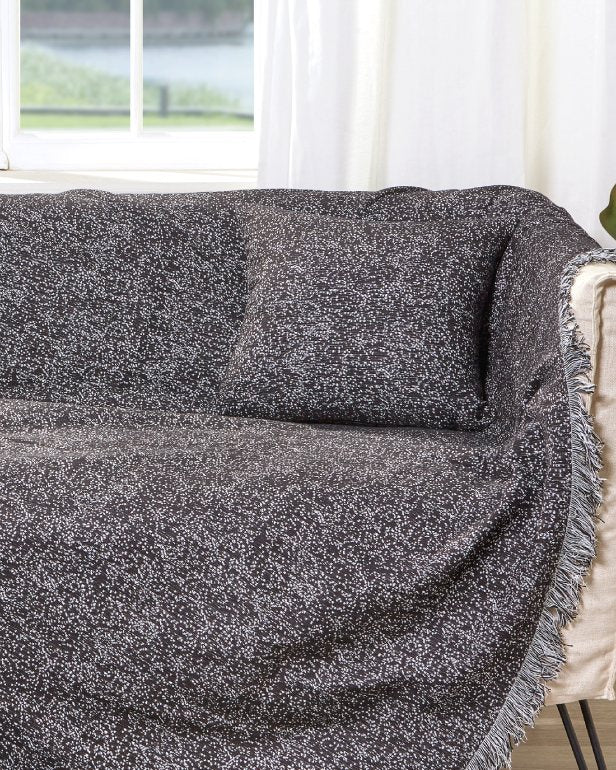 Διακοσμητική Μαξιλαροθήκη Charisma Cotton Dots Anthracite 40X40