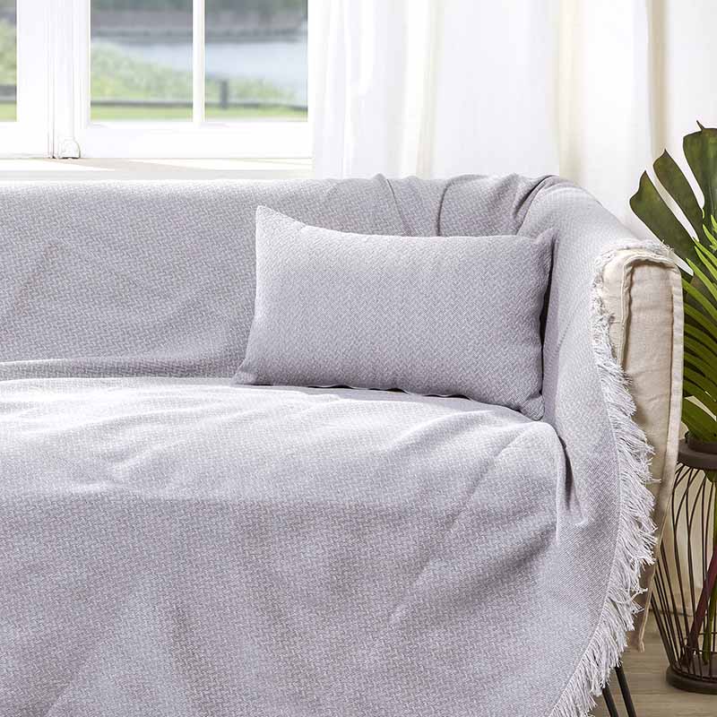 Διακοσμητική Μαξιλαροθήκη Charisma Cotton Fishbone / 30x50 / Silver