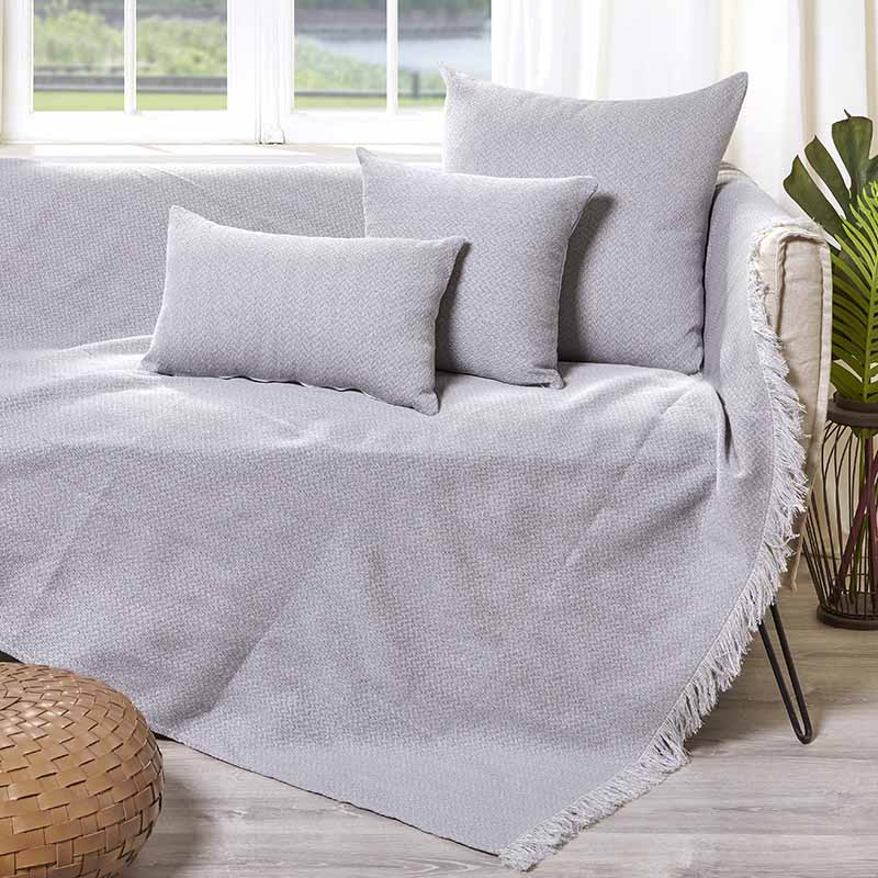 Διακοσμητική Μαξιλαροθήκη Charisma Cotton Fishbone / 30x50 / Silver