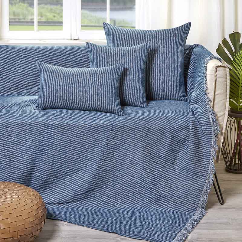 Διακοσμητική Μαξιλαροθήκη Charisma Cotton Stripe Blue 30X50