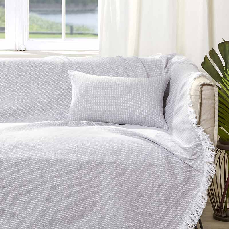 Διακοσμητική Μαξιλαροθήκη Charisma Cotton Stripe / 30x50 / White