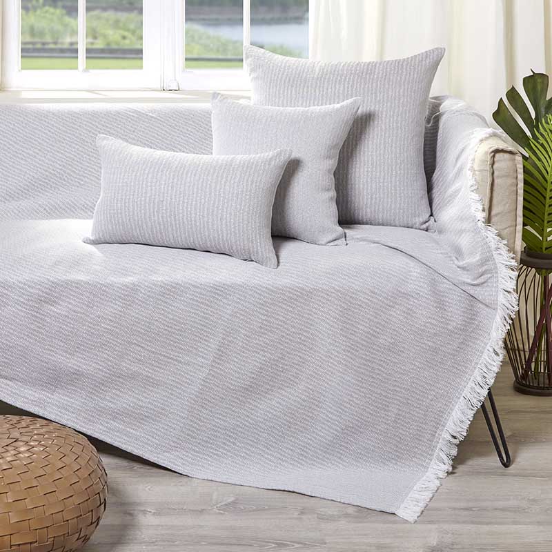 Διακοσμητική Μαξιλαροθήκη Charisma Cotton Stripe / 30x50 / White