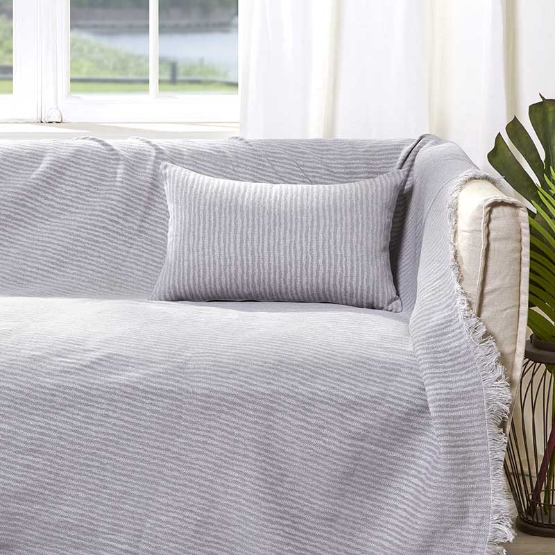 Διακοσμητική Μαξιλαροθήκη Charisma Cotton Stripe / 40x40 / Silver
