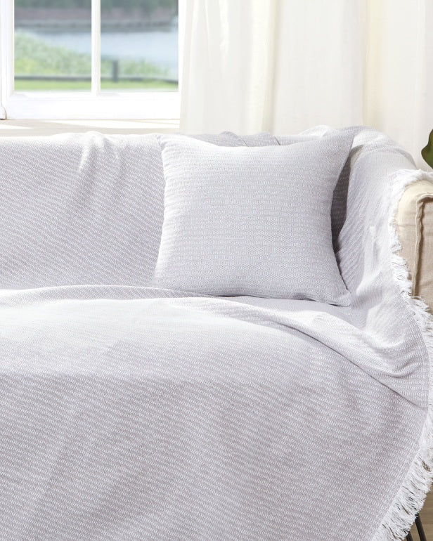 Διακοσμητική Μαξιλαροθήκη Charisma Cotton Stripe White 40X40