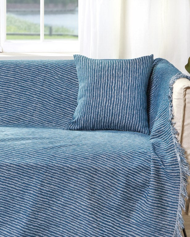 Διακοσμητική Μαξιλαροθήκη Charisma Cotton Stripe Blue 40X40