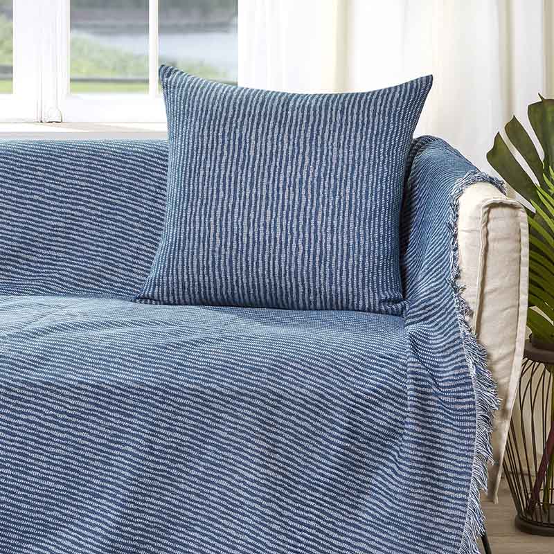 Διακοσμητική Μαξιλαροθήκη Charisma Cotton Stripe / 57x57 / Blue