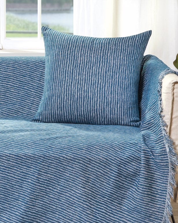 Διακοσμητική Μαξιλαροθήκη Charisma Cotton Stripe Blue 57X57