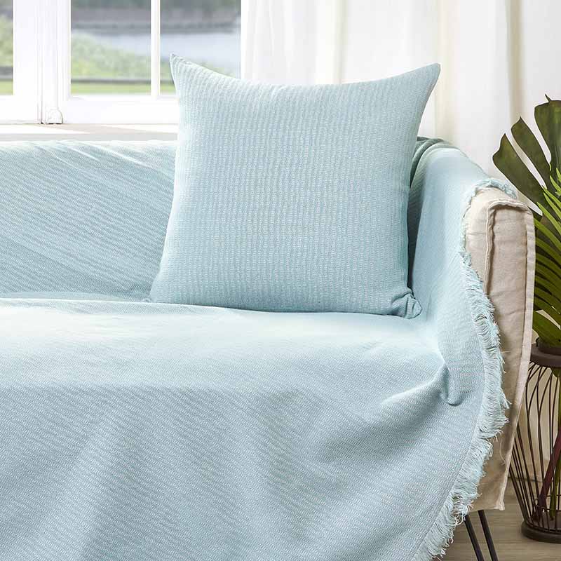 Διακοσμητική Μαξιλαροθήκη Charisma Cotton Stripe / 57x57 / Aqua