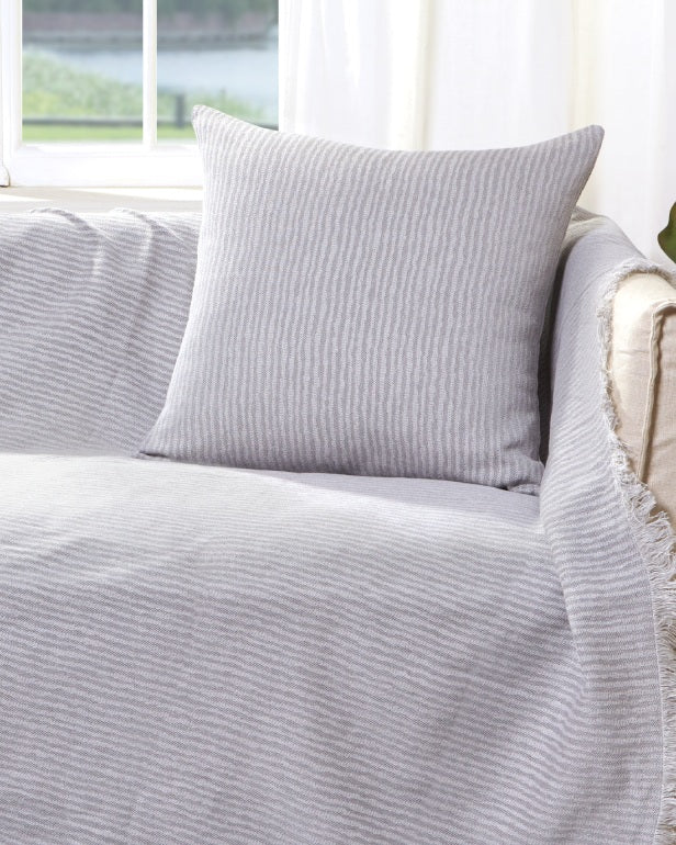 Διακοσμητική Μαξιλαροθήκη Charisma Cotton Stripe Silver 57X57