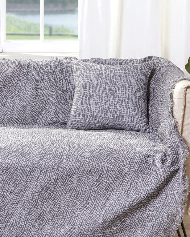 Διακοσμητική Μαξιλαροθήκη Charisma Cotton Net Anthracite 40X40