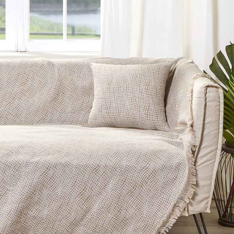 Διακοσμητική Μαξιλαροθήκη Charisma Cotton Net / 40x40 / Beige