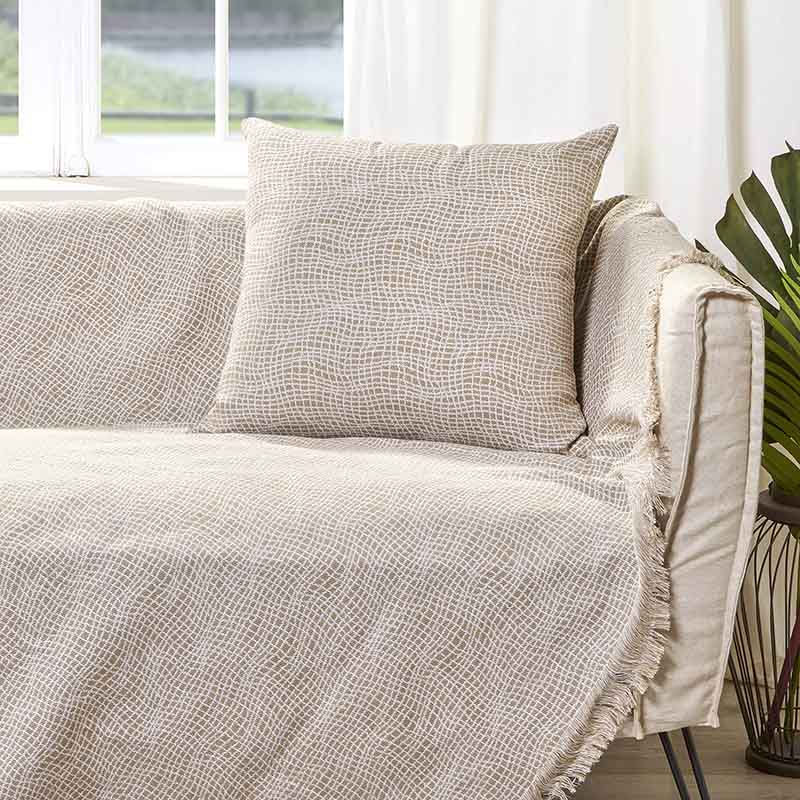 Διακοσμητική Μαξιλαροθήκη Charisma Cotton Net / 57x57 / Beige