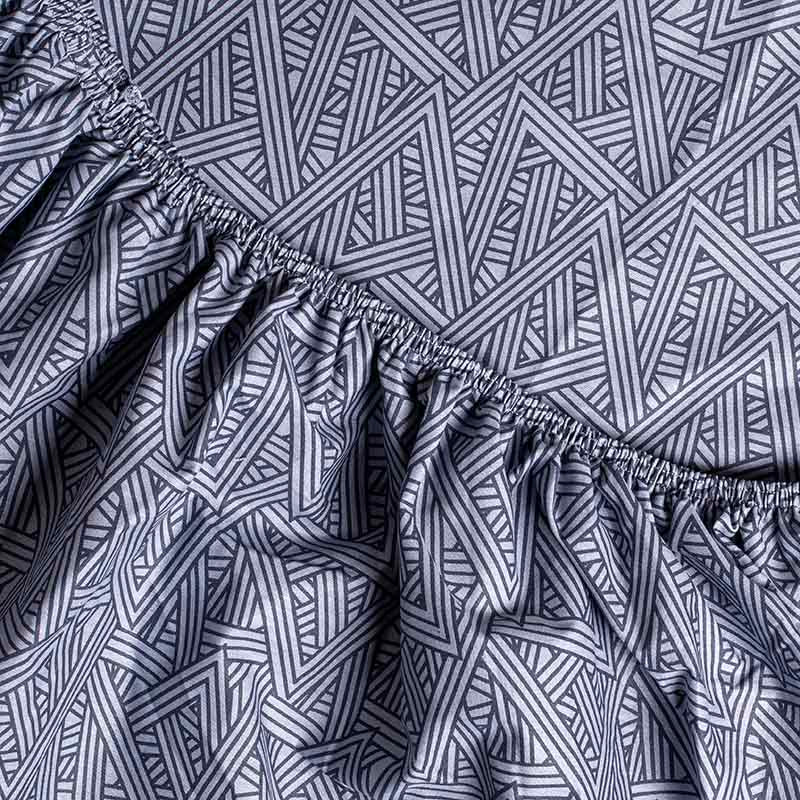 Σετ Σεντόνια με Λάστιχο Cannon Cotton Fresh Printed 160x200+33 / India ink