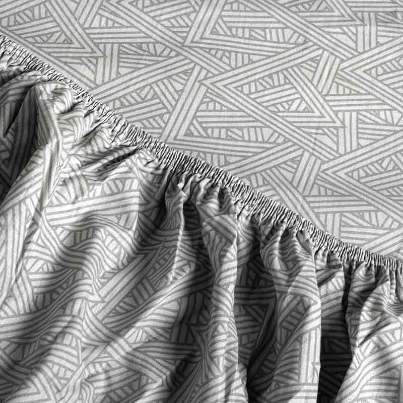 Σετ Σεντόνια με Λάστιχο Cannon Cotton Fresh Printed 160x200+33 / Monument