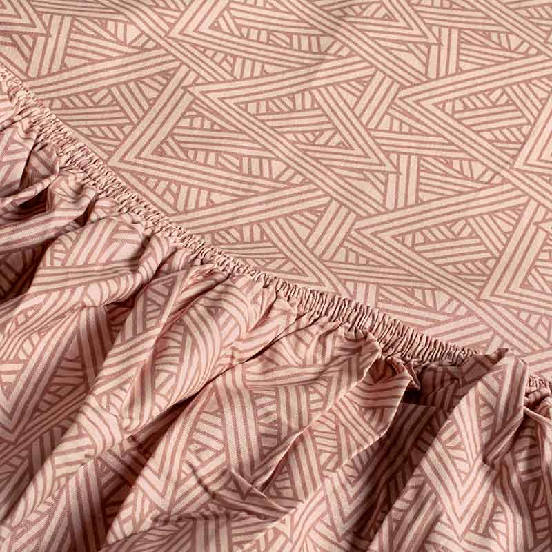 Σετ Σεντόνια με Λάστιχο Cannon Cotton Fresh Printed 160x200+33 / Burlwood