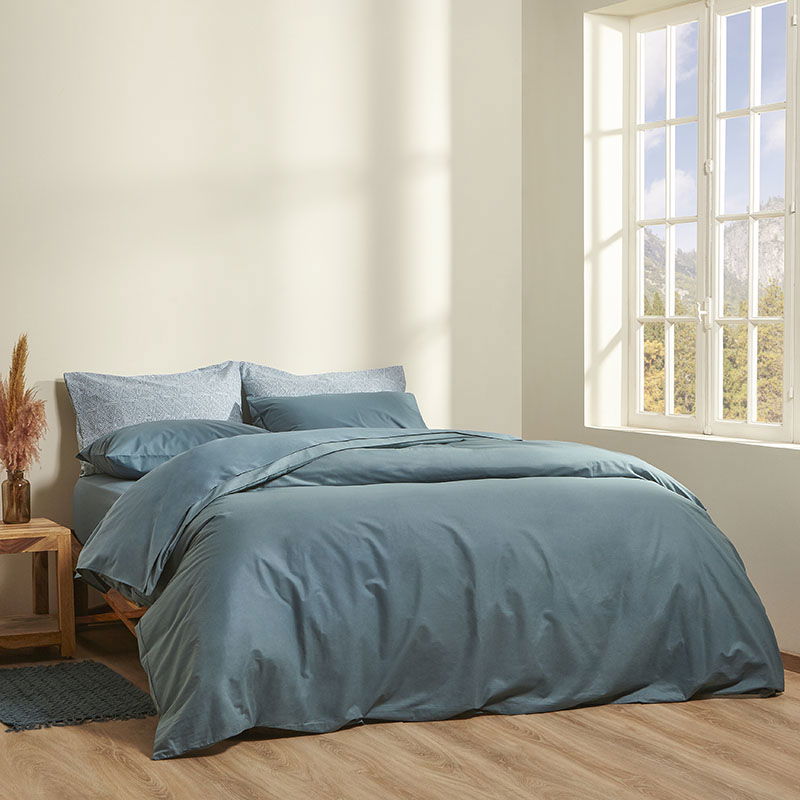 Σετ Σεντόνια με Λάστιχο Cannon Cotton Fresh Solid 100x200+33 / N.Atlantic