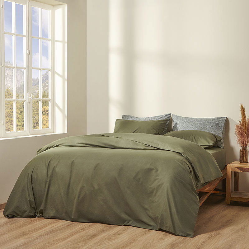 Σετ Σεντόνια με Λάστιχο Cannon Cotton Fresh Solid 100x200+33 / Beetle