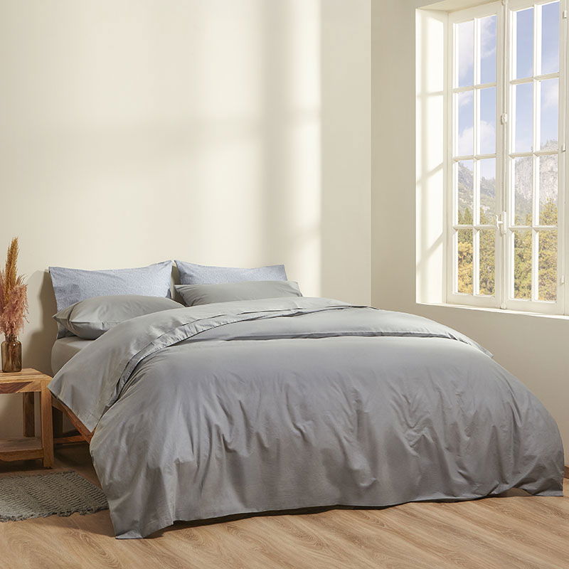Σετ Σεντόνια με Λάστιχο Cannon Cotton Fresh Solid 100x200+33 / Monument