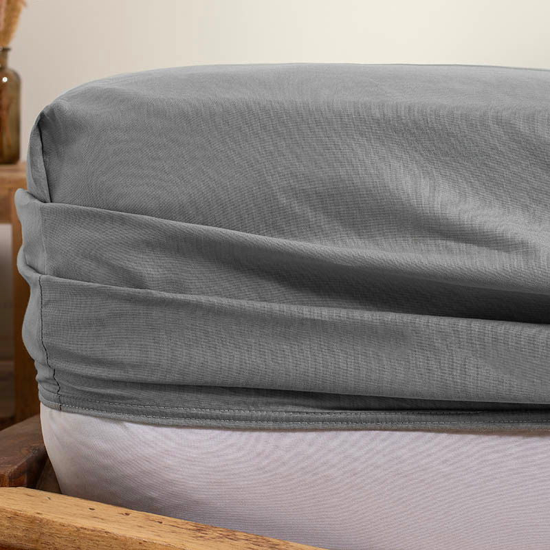 Σετ Σεντόνια με Λάστιχο Cannon Cotton Fresh Solid 100x200+33 / Monument