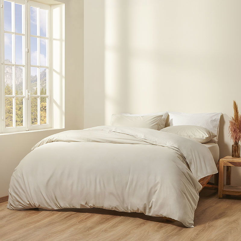 Σετ Σεντόνια με Λάστιχο Cannon Cotton Fresh Solid 100x200+33 / Pelican