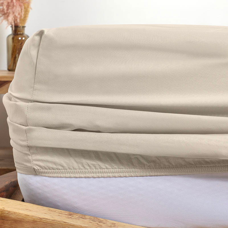 Σετ Σεντόνια με Λάστιχο Cannon Cotton Fresh Solid 100x200+33 / Pelican