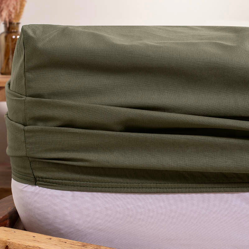 Σετ Σεντόνια με Λάστιχο Cannon Cotton Fresh Solid 160x200+33 / Beetle