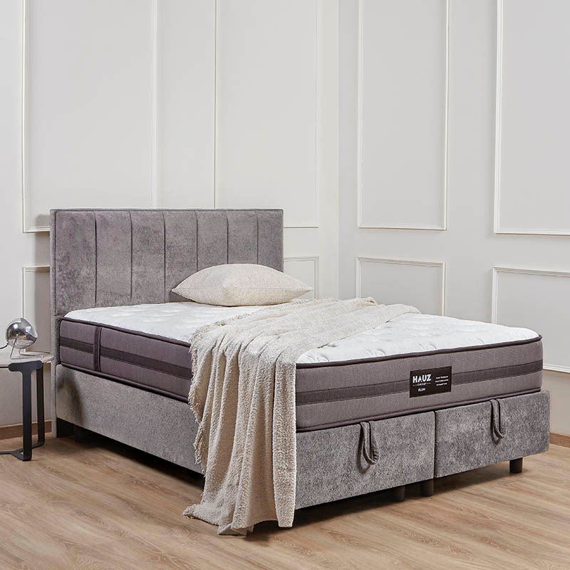 Κρεβάτι με Αποθηκευτικό Χώρο Waverly Bed Set Stripe 90x200 / Light Grey