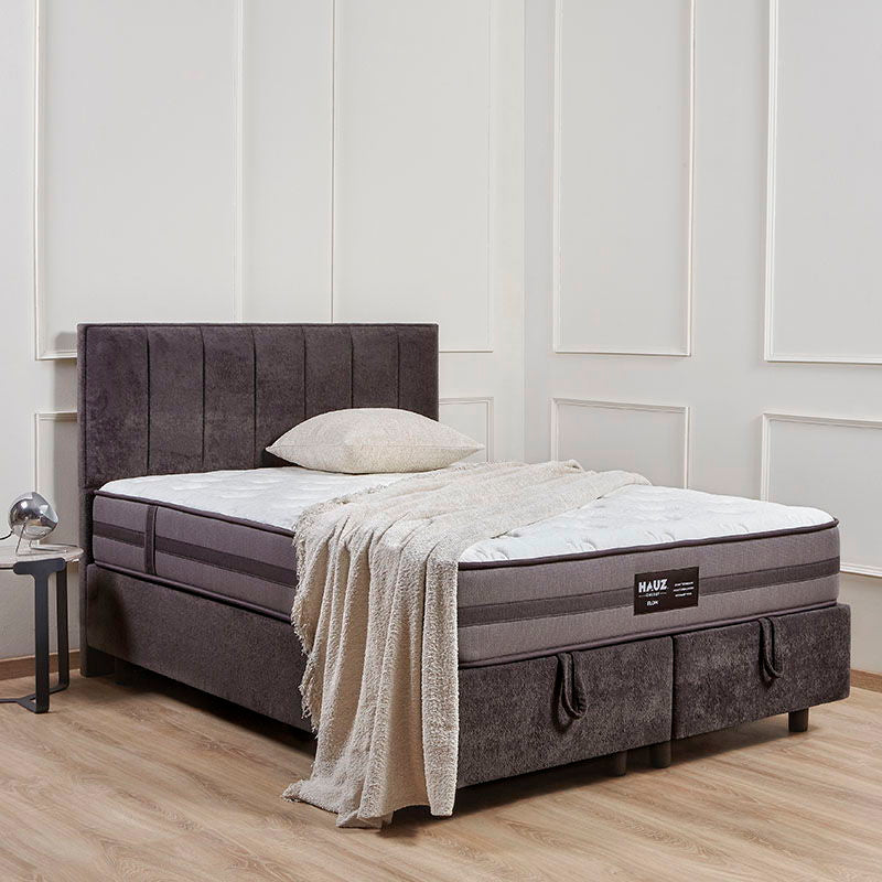 Κρεβάτι με Αποθηκευτικό Χώρο Waverly Bed Set Stripe 90x200 / Dark Grey
