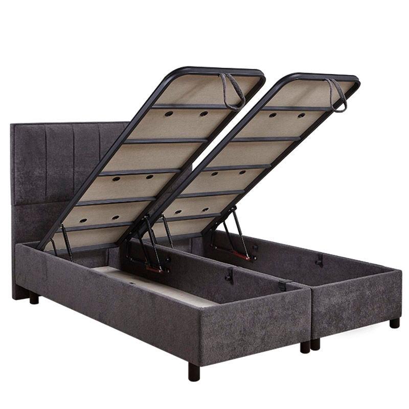 Κρεβάτι με Αποθηκευτικό Χώρο Waverly Bed Set Stripe 90x200 / Dark Grey