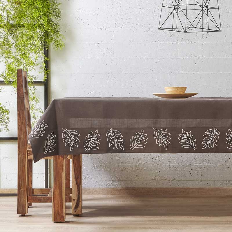Τετράγωνο Τραπεζομάντηλο Αιγαίον Leaf 2102 Brown