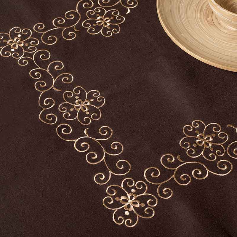 Τετράγωνο Καρέ Αιγαίον Flower Swirl 9942 85X85 / brown
