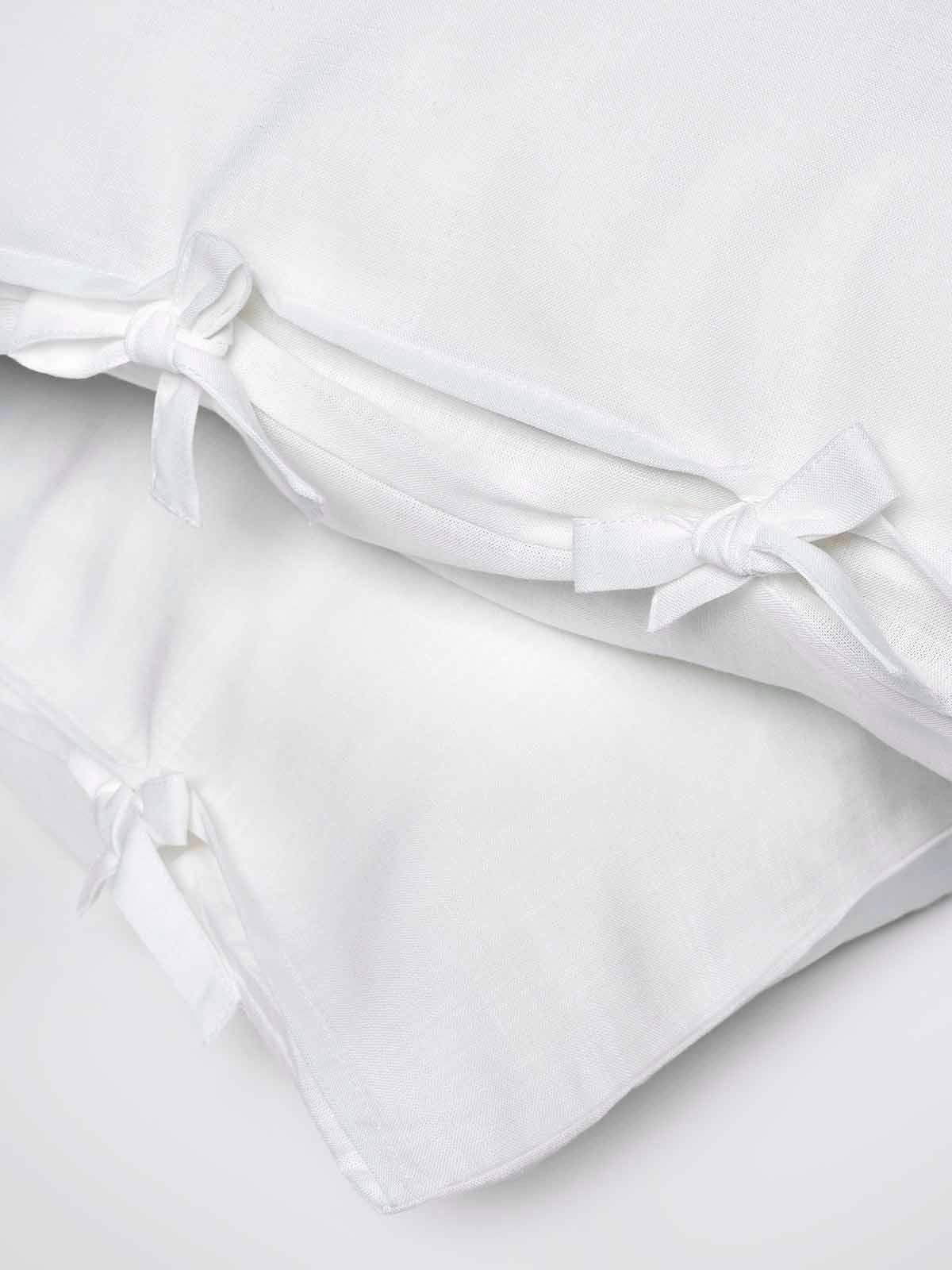 Μαξιλαροθήκες Σετ 2τμχ. Cinnamons Tencel-Linen 52X92 / White