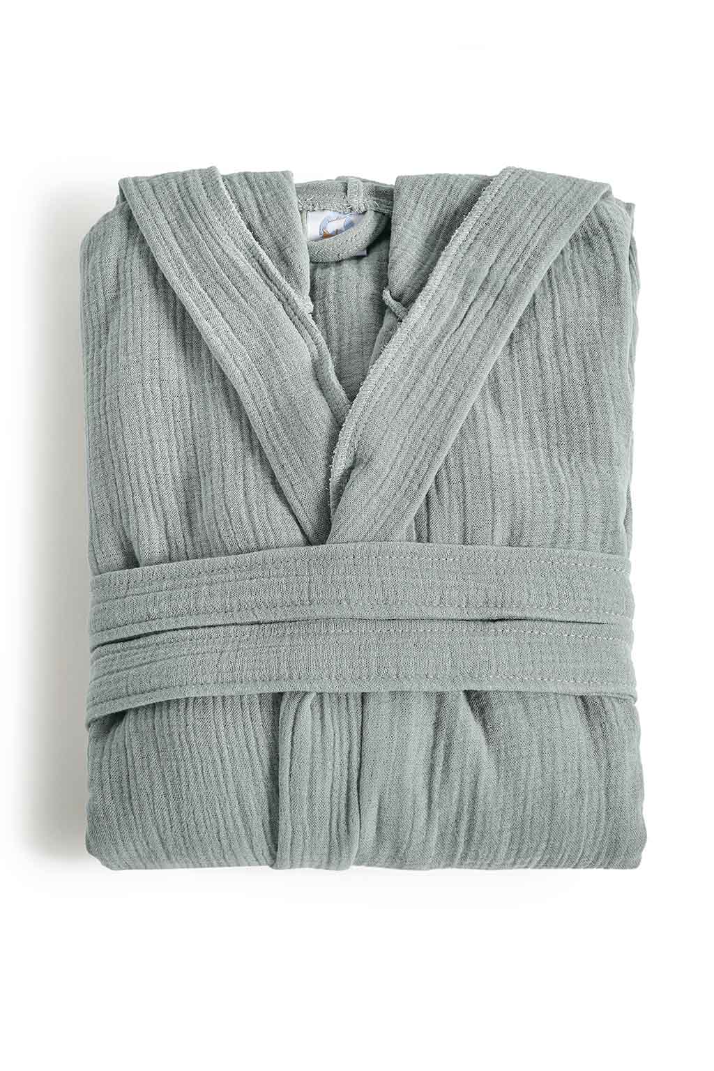 Μπουρνούζι με Κουκούλα Αιγαίον Super Soft L-XL Teal-1