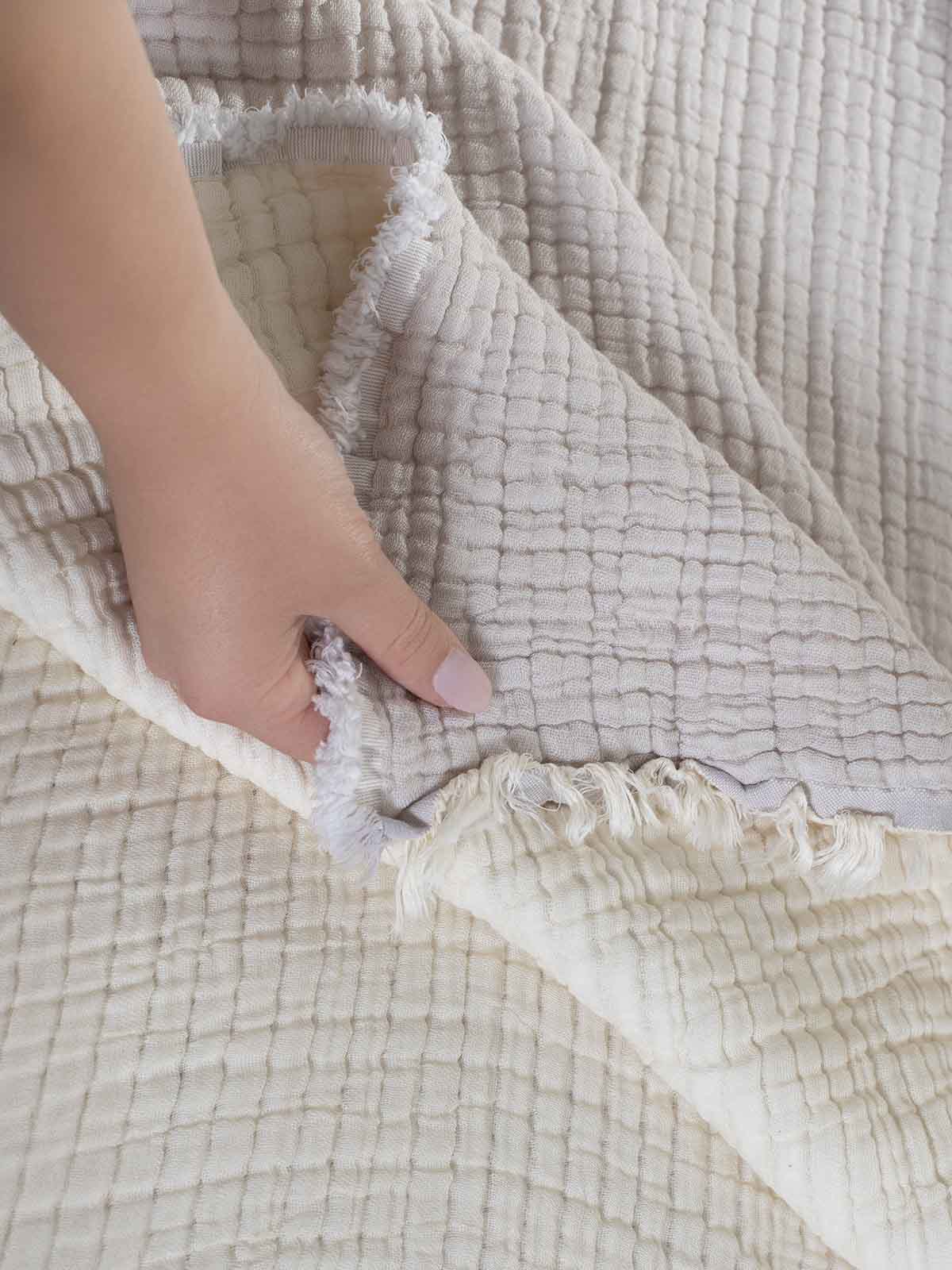 Κουβερλί Αιγαίον Super Soft Layered 170X240 / Cement