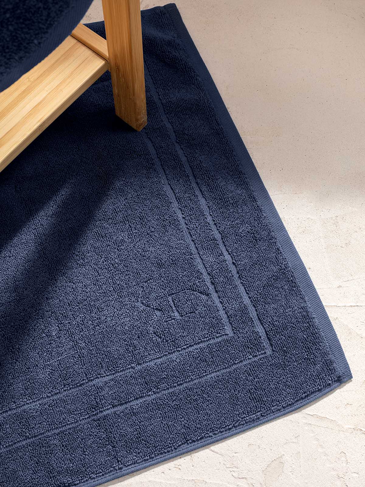 Σετ πετσέτες και χαλάκι μπάνιου homelovers organic 40X66+68X137+50X70 / Blue