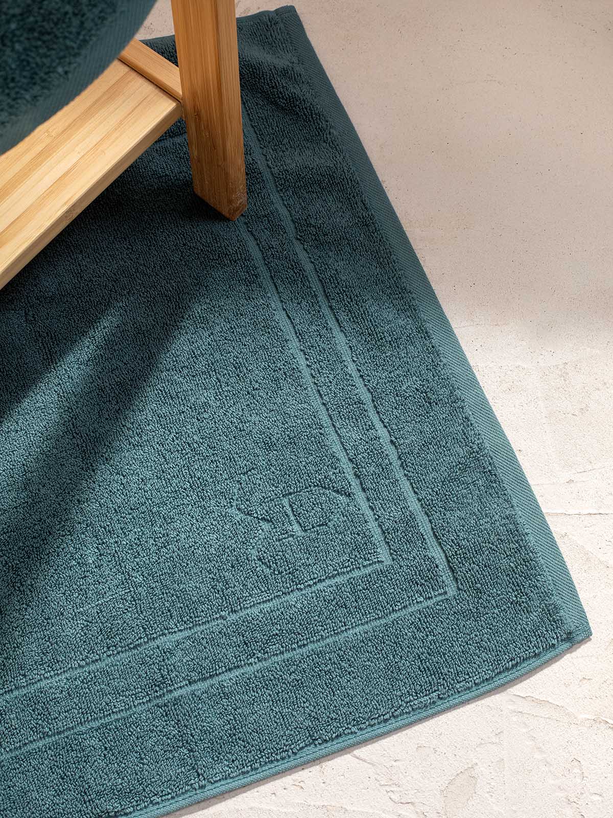 Σετ πετσέτες και χαλάκι μπάνιου homelovers organic 40X66+68X137+50X70 / Green