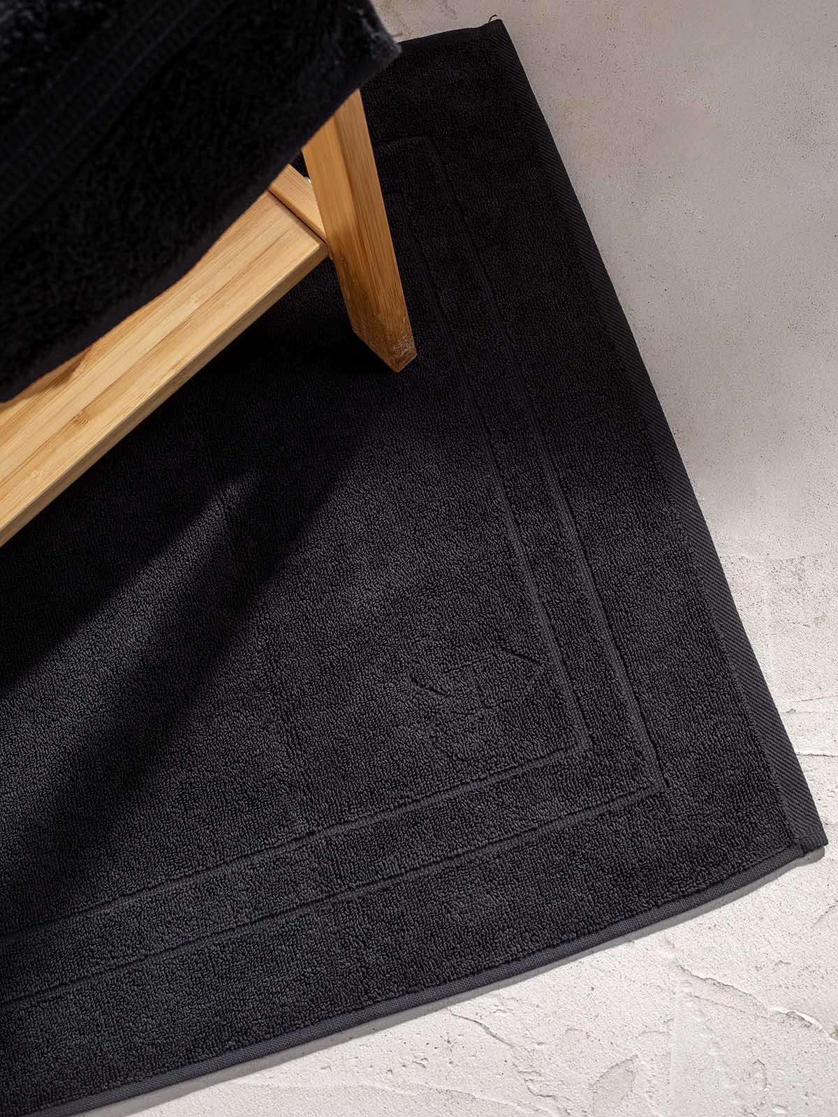 Σετ πετσέτες και χαλάκι μπάνιου homelovers organic 40X66+68X137+50X70 / Black