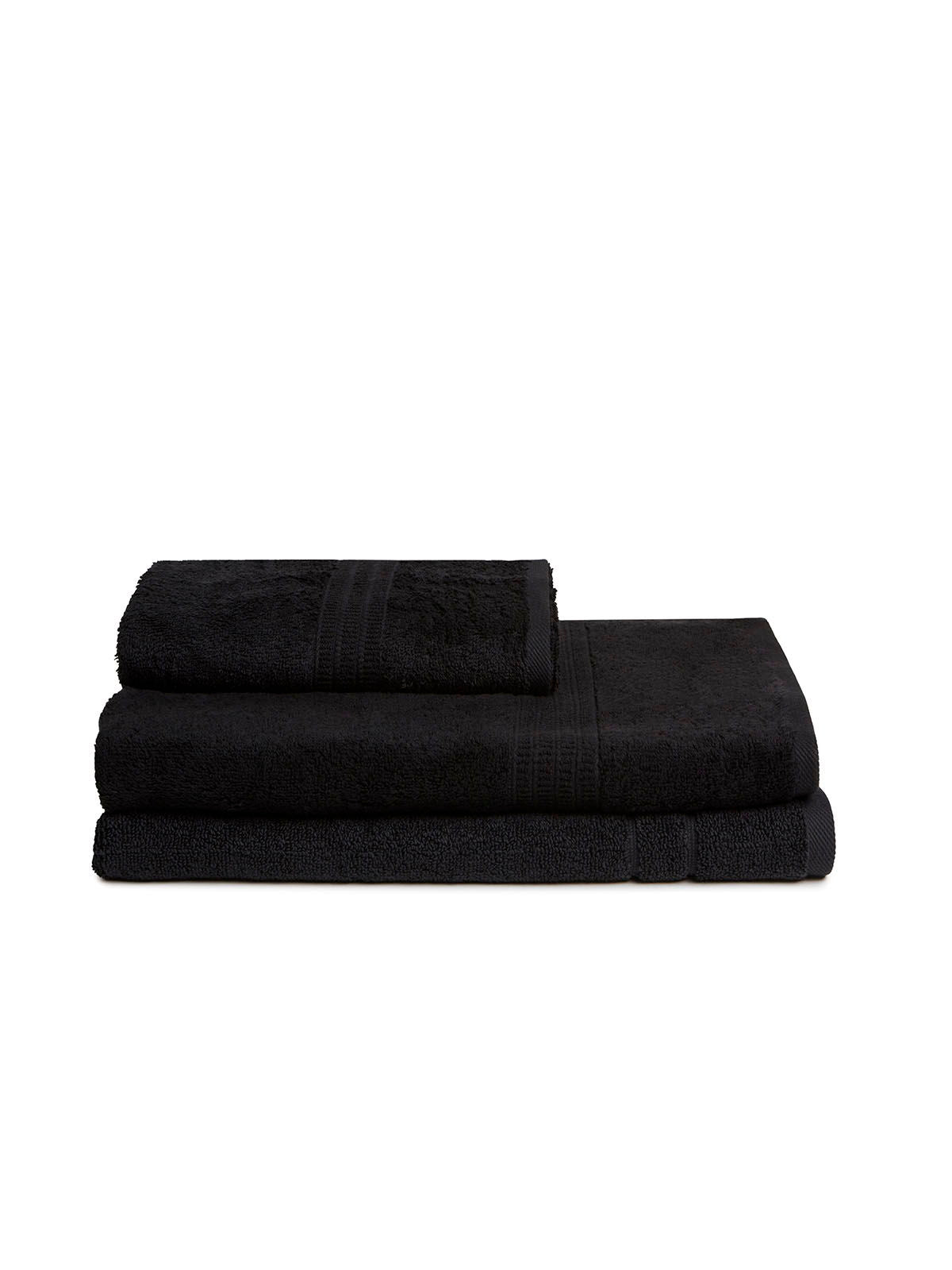 Σετ πετσέτες και χαλάκι μπάνιου homelovers organic 40X66+68X137+50X70 / Black