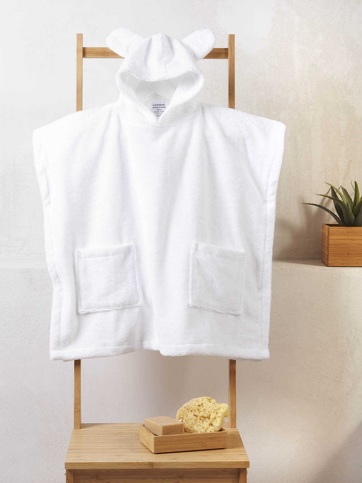 Cannon Παιδικό Μπουρνούζι Poncho 2-4 E White