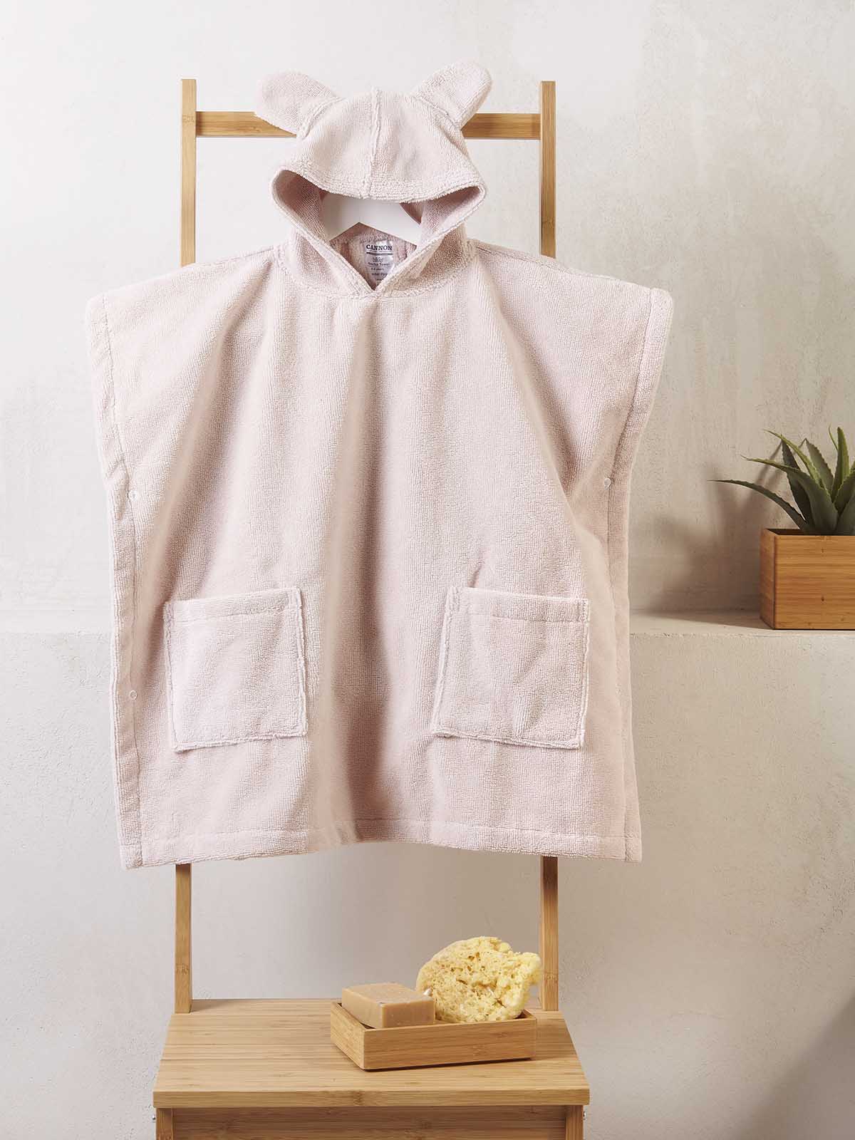 Cannon Παιδικό Μπουρνούζι Poncho 2-4 E Powder Pink