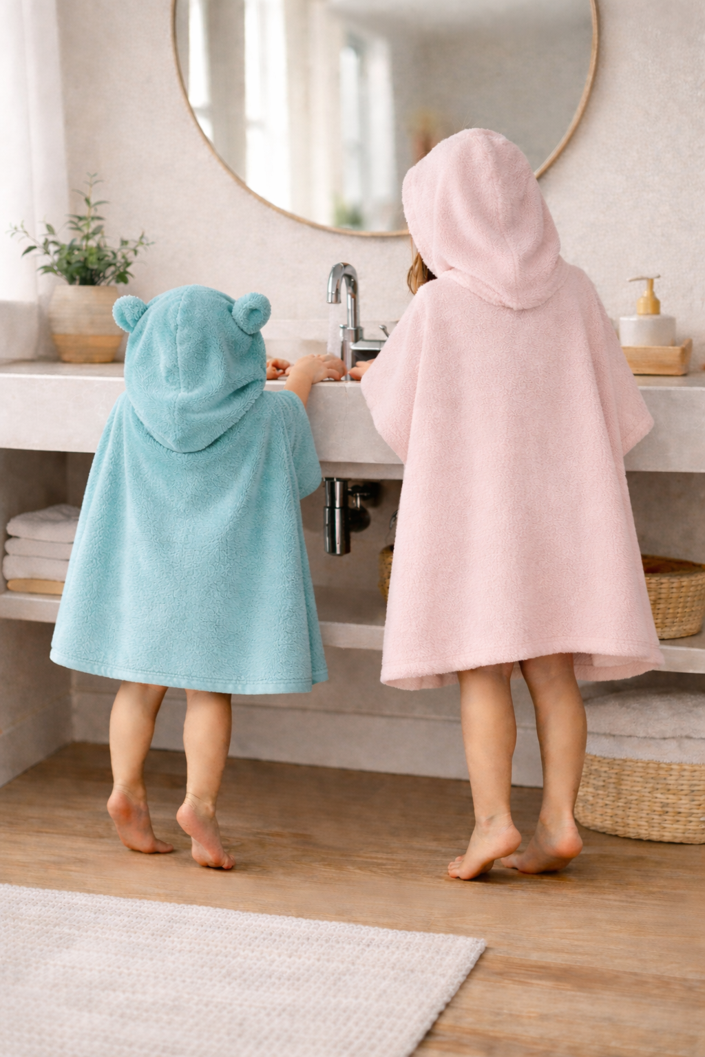 Cannon Παιδικό Μπουρνούζι Poncho 5-10 E Powder Pink