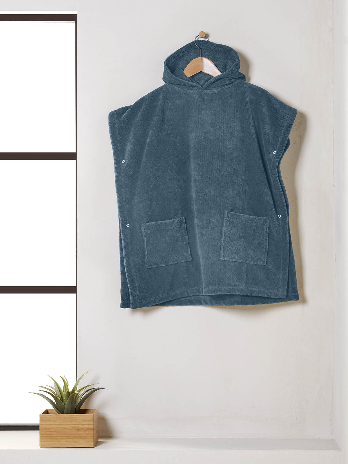 Cannon Παιδικό Μπουρνούζι Poncho 5-10 E Dark Petrol