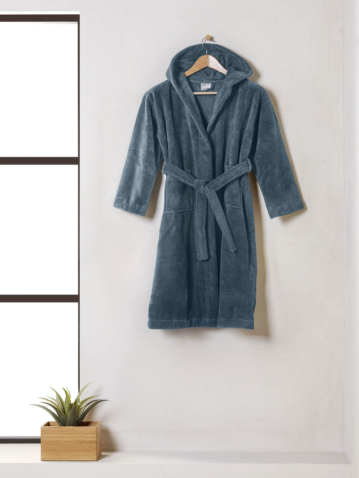 Cannon Παιδικό Μπουρνούζι με Κουκούλα 6-9 E Dark Petrol