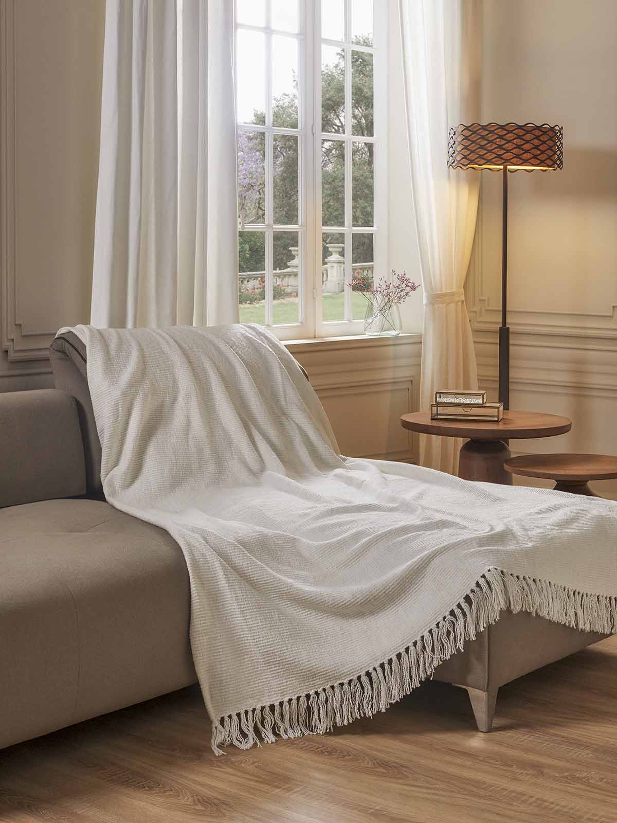 Ριχτάρι HAUZ Hand Woven Unicolor 180X230 White