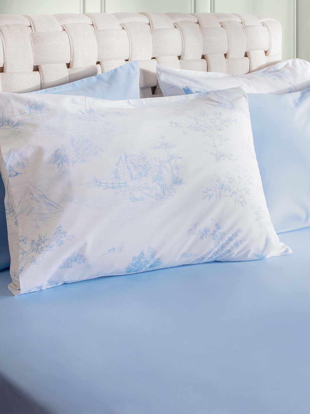 Σετ Παπλωματοθήκη ΑΙΓΑΙΟΝ Paradise Landscape 100% Βαμβάκι 170X250 Landscape-Ciel